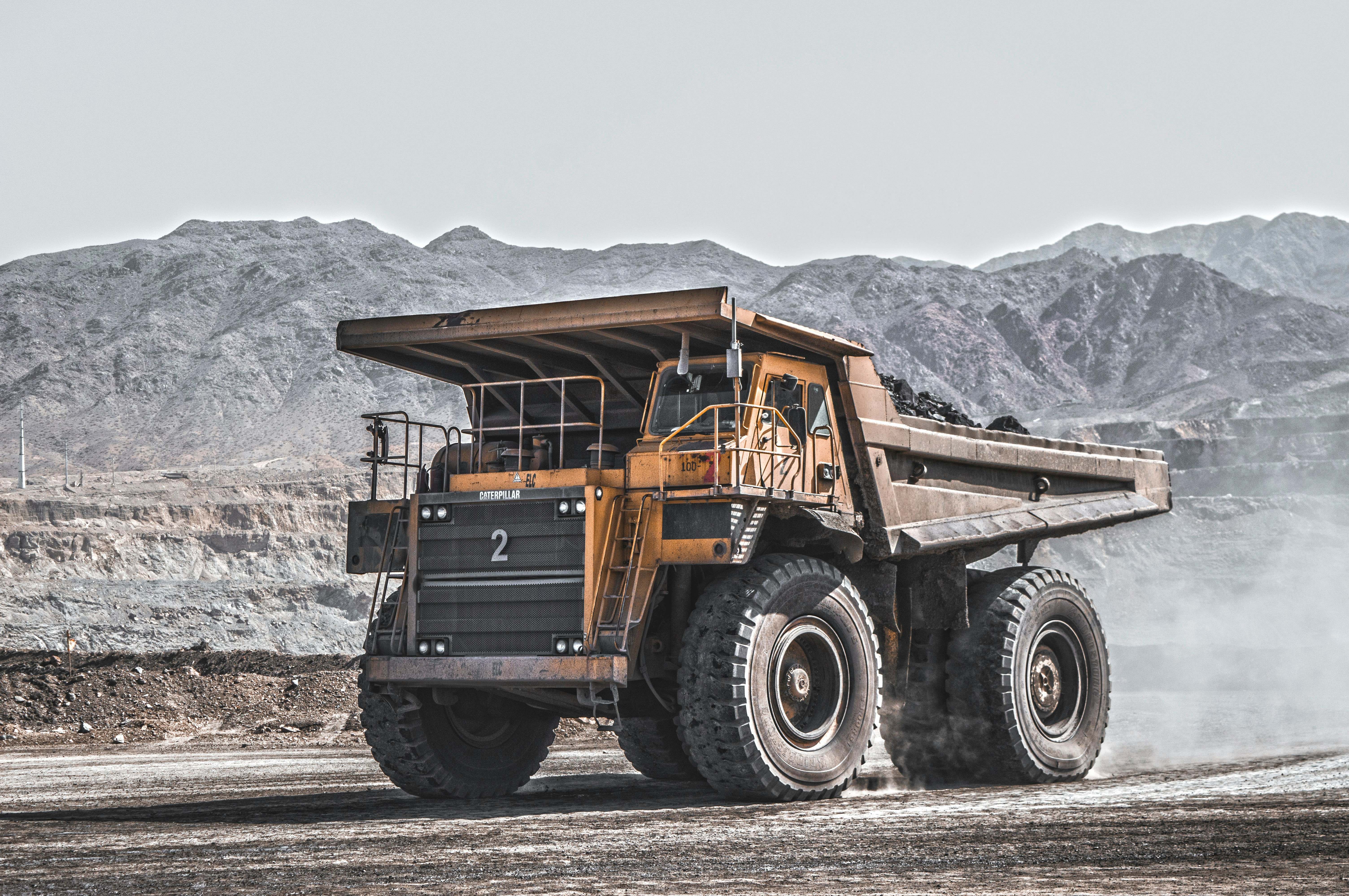 Mining operations with heavy machinery